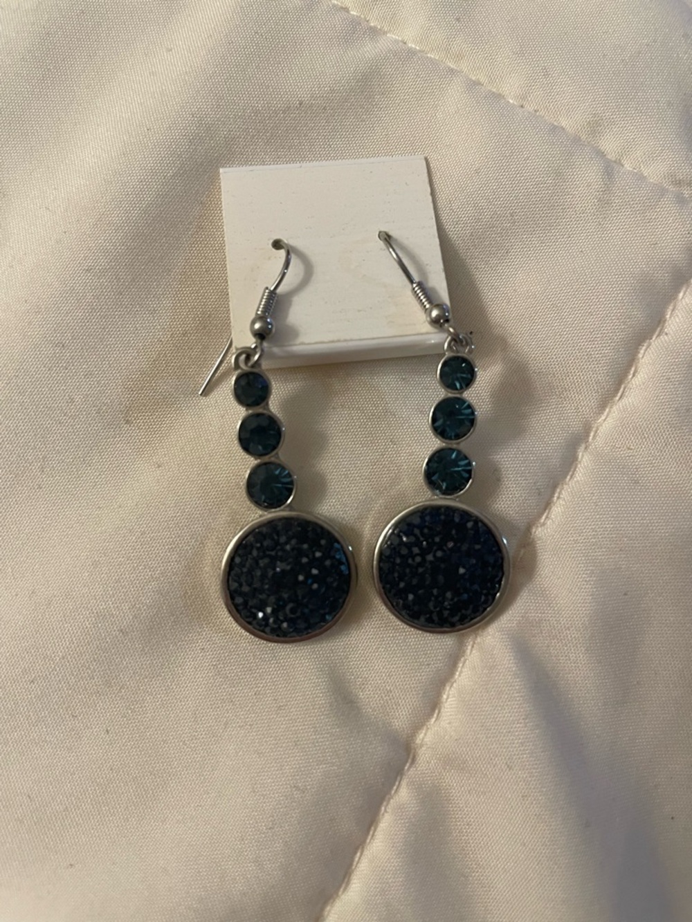 Blue Crystal Drop Earrings - Women Jewelry